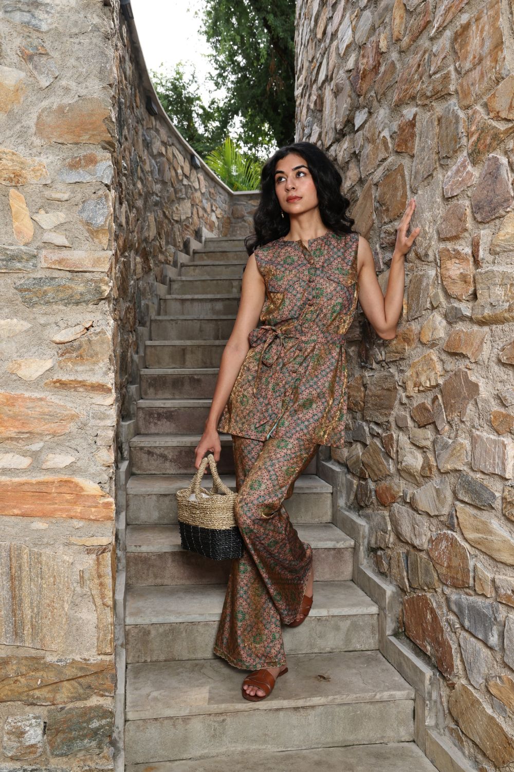 Printed Silk Set