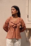 Sand frill shirt set