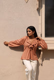 Sand frill shirt set
