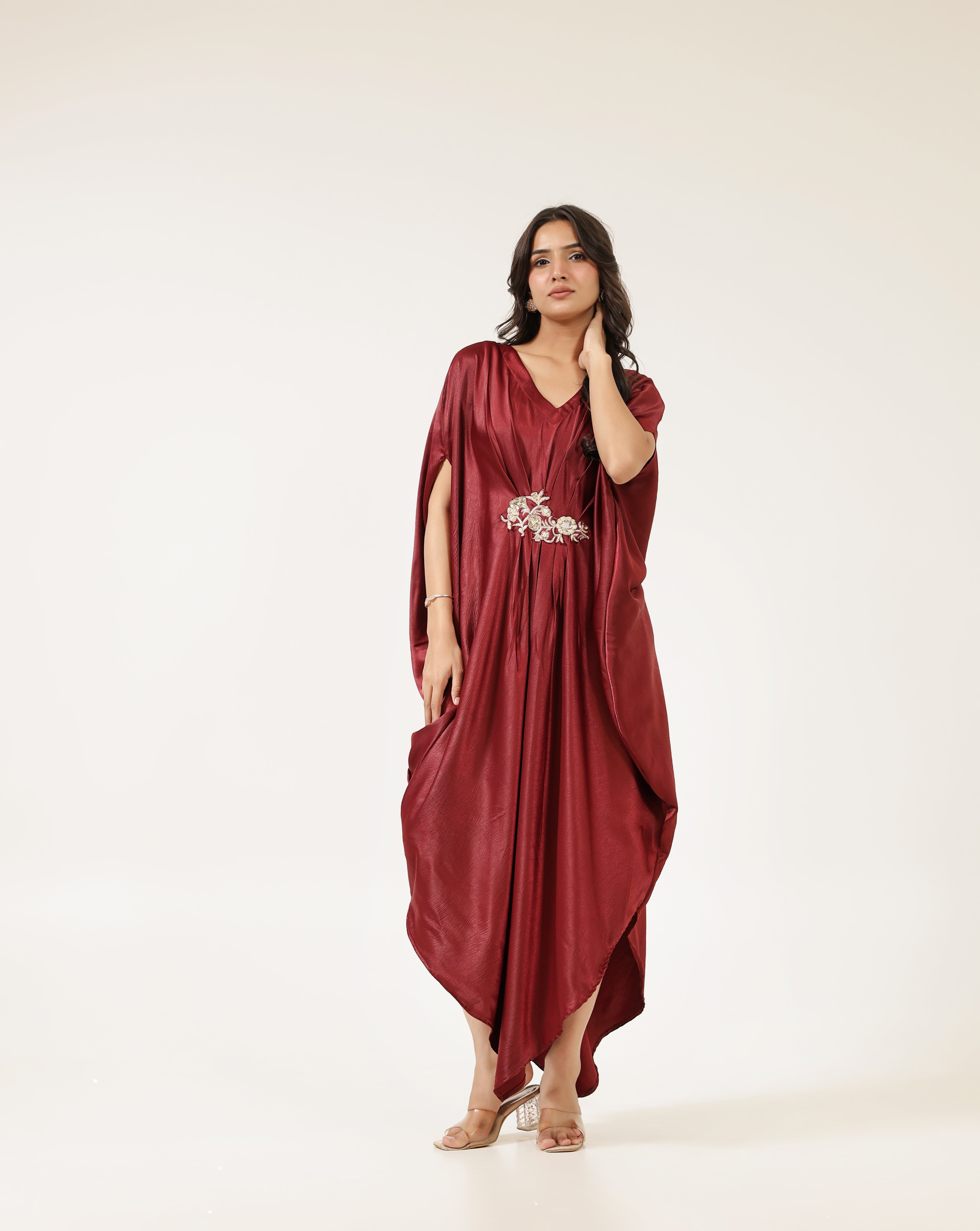Deep Ruby Kaftan Dress