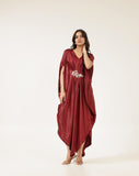 Deep Ruby Kaftan Dress