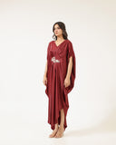 Deep Ruby Kaftan Dress