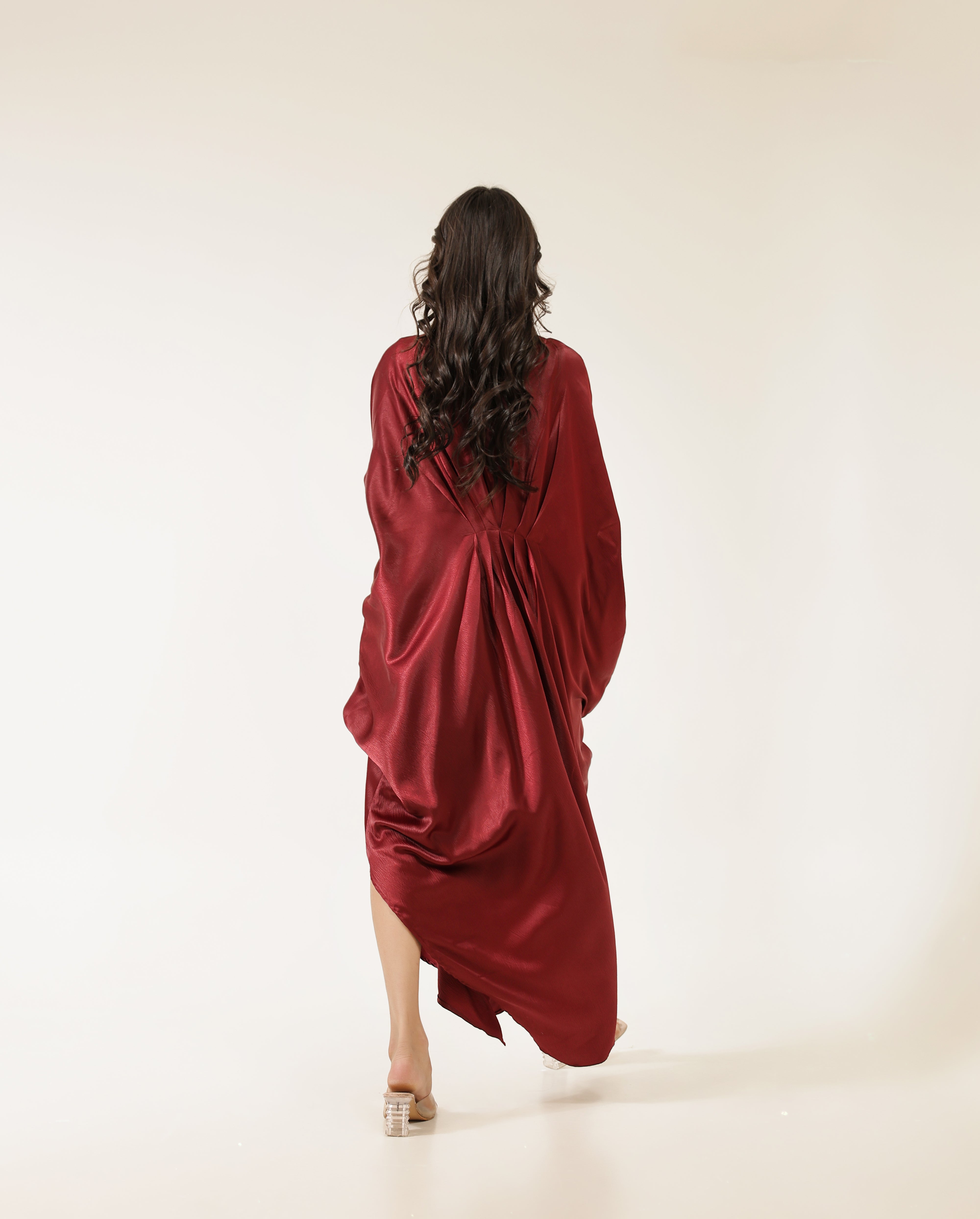 Deep Ruby Kaftan Dress